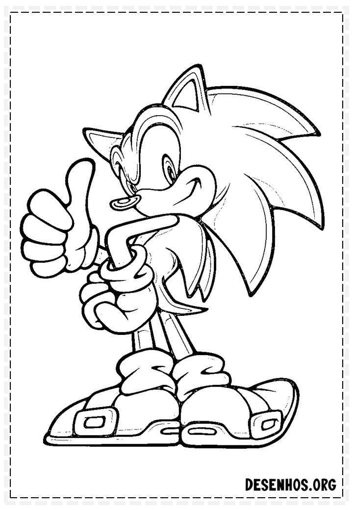 Mais de 150 Desenhos do Sonic para colorir