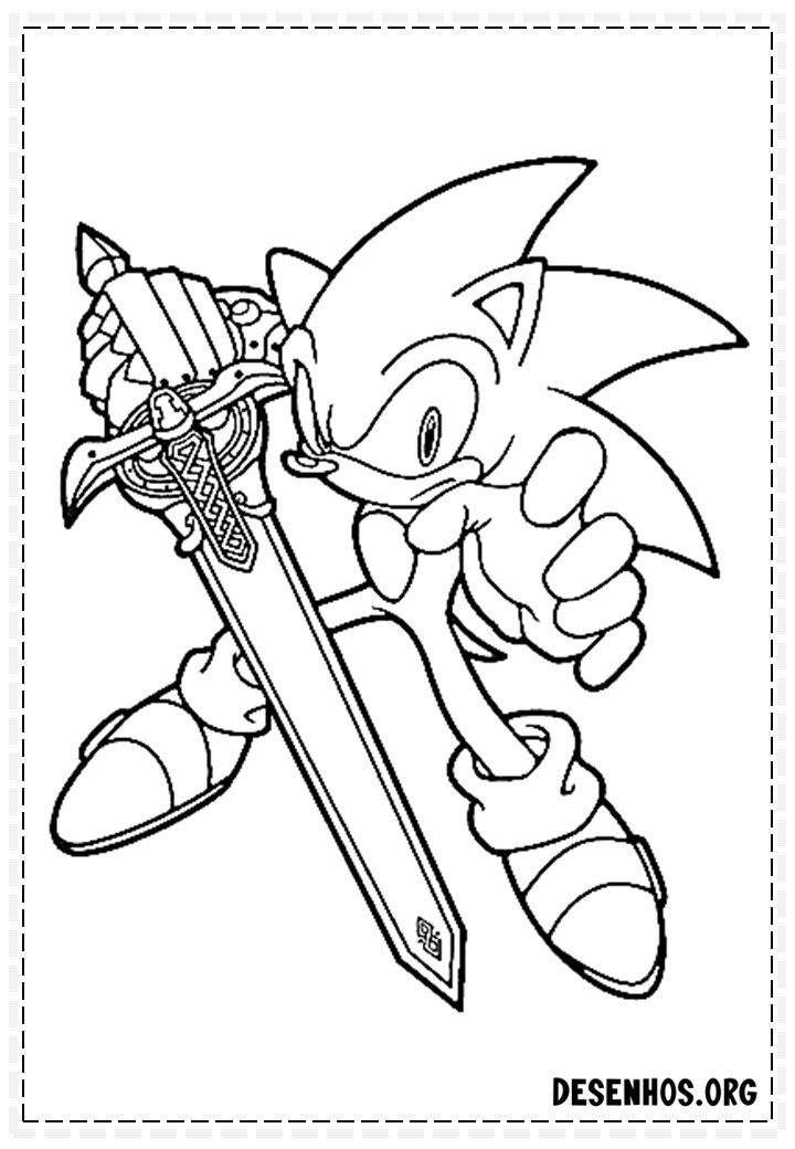Mais de 150 Desenhos do Sonic para colorir