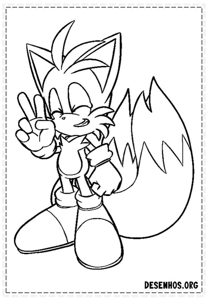 Mais de 150 Desenhos do Sonic para colorir
