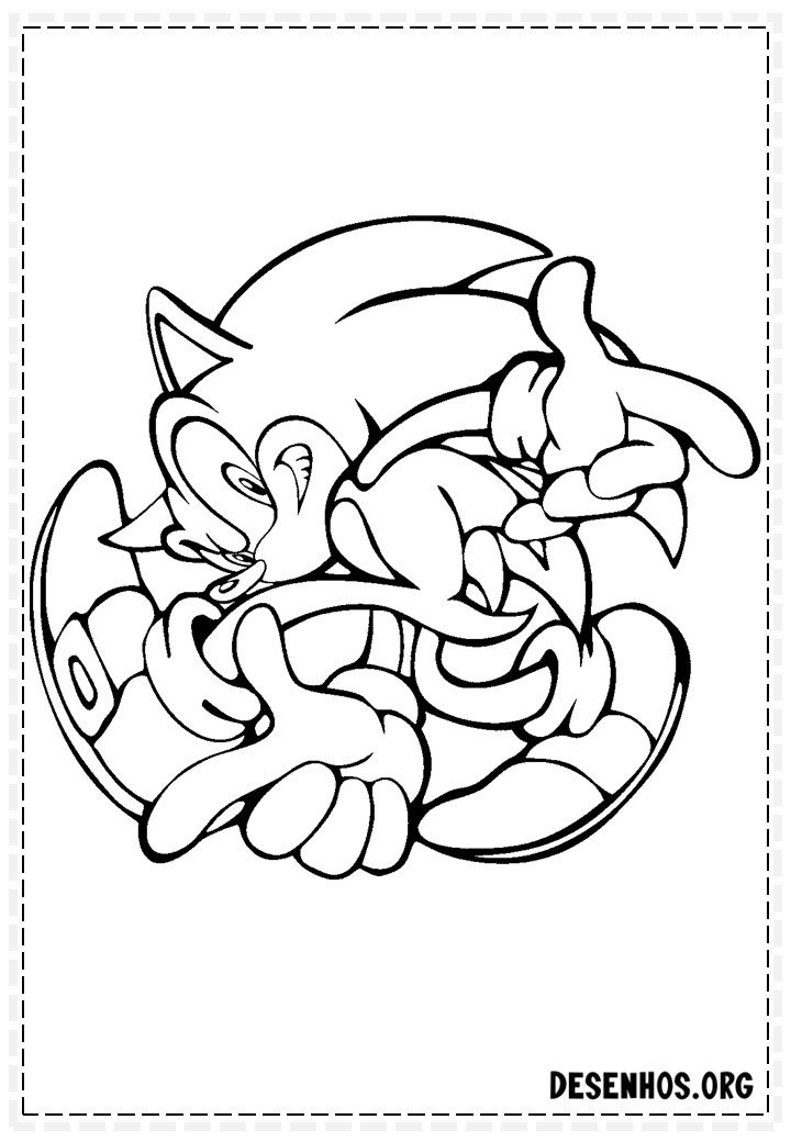 Mais de 150 Desenhos do Sonic para colorir