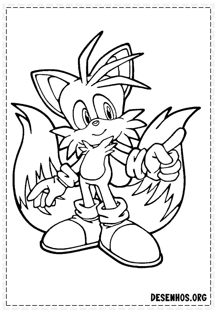 Mais de 150 Desenhos do Sonic para colorir
