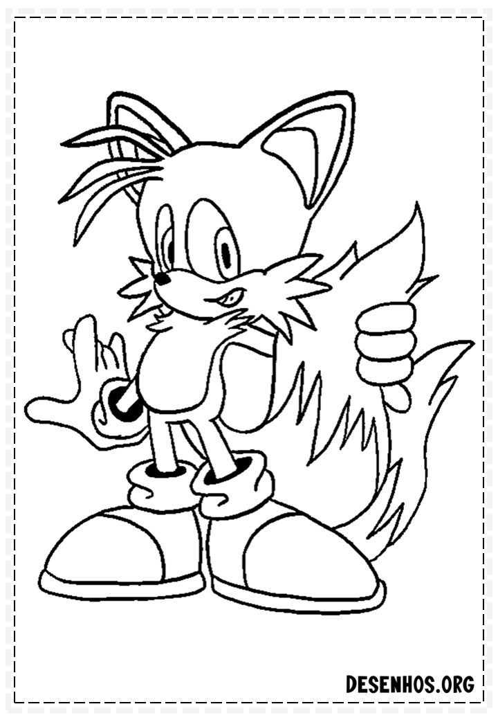 Mais de 150 Desenhos do Sonic para colorir