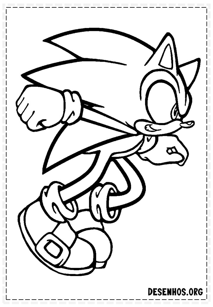Mais de 150 Desenhos do Sonic para colorir