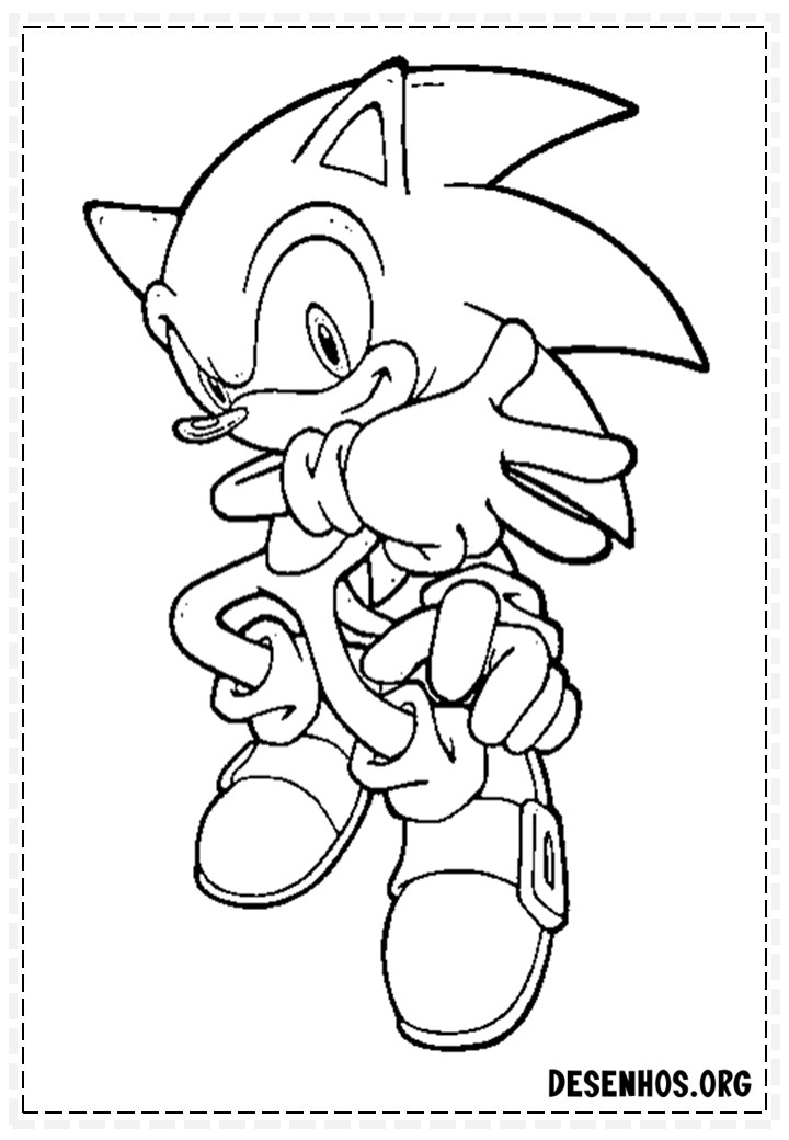 Mais de 150 Desenhos do Sonic para colorir