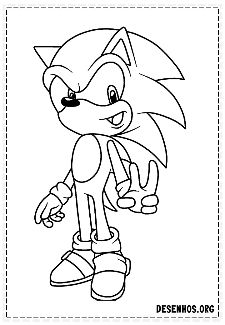 Mais de 150 Desenhos do Sonic para colorir