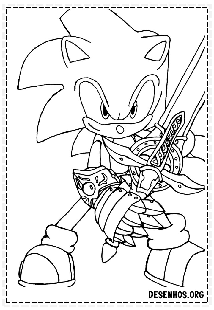 Mais de 150 Desenhos do Sonic para colorir