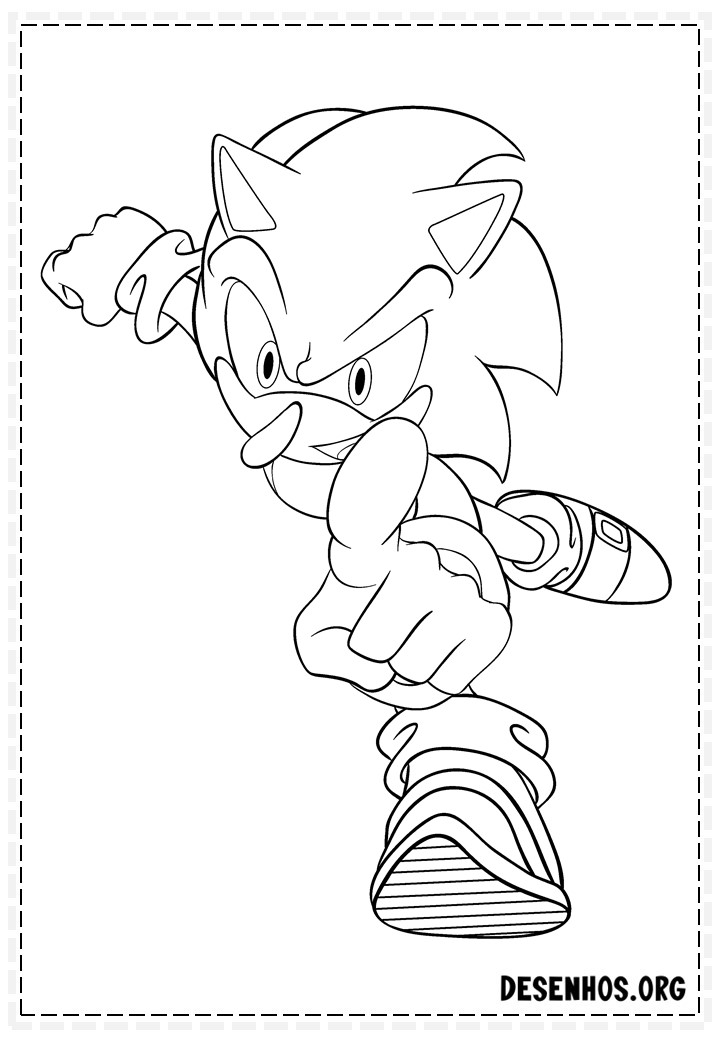 Mais de 150 Desenhos do Sonic para colorir