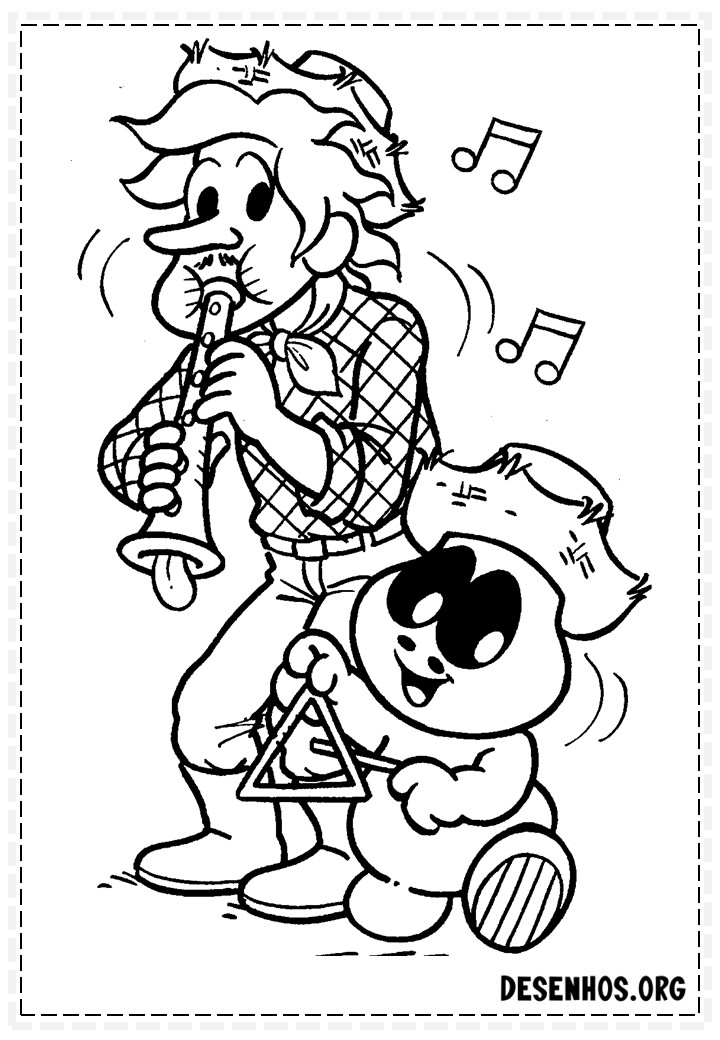 Mais de 50 Desenhos de festa Junina para colorir