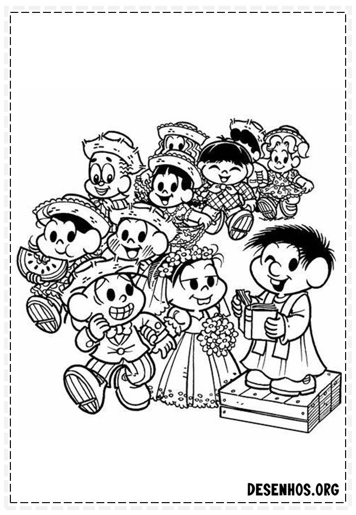Mais de 50 Desenhos de festa Junina para colorir