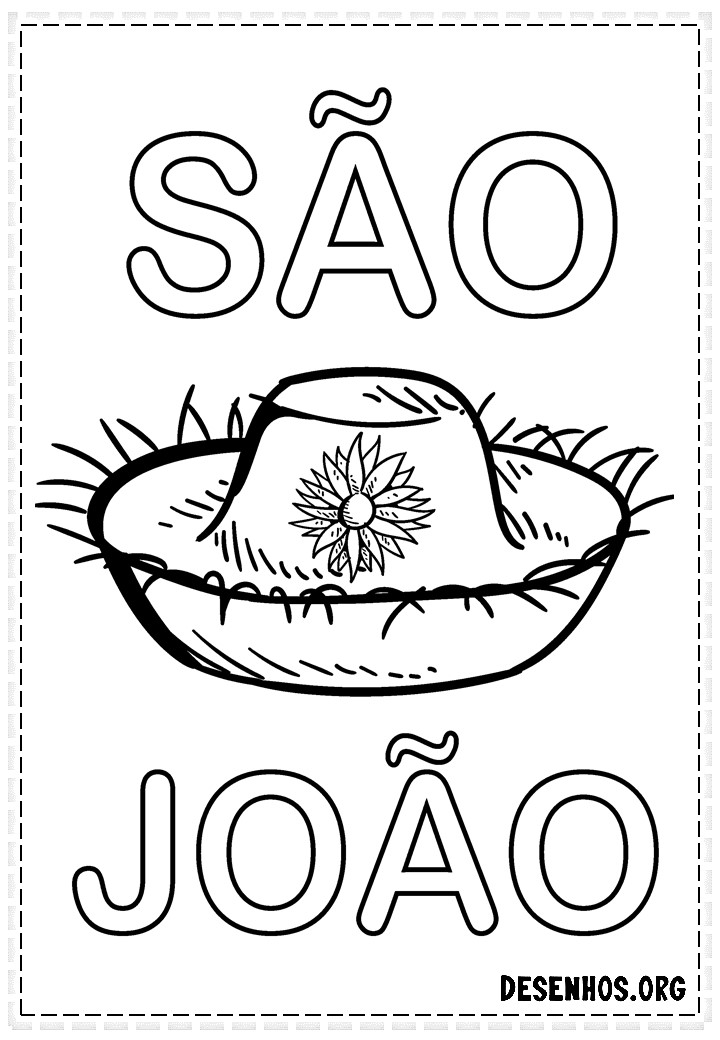 Mais de 50 Desenhos de festa Junina para colorir