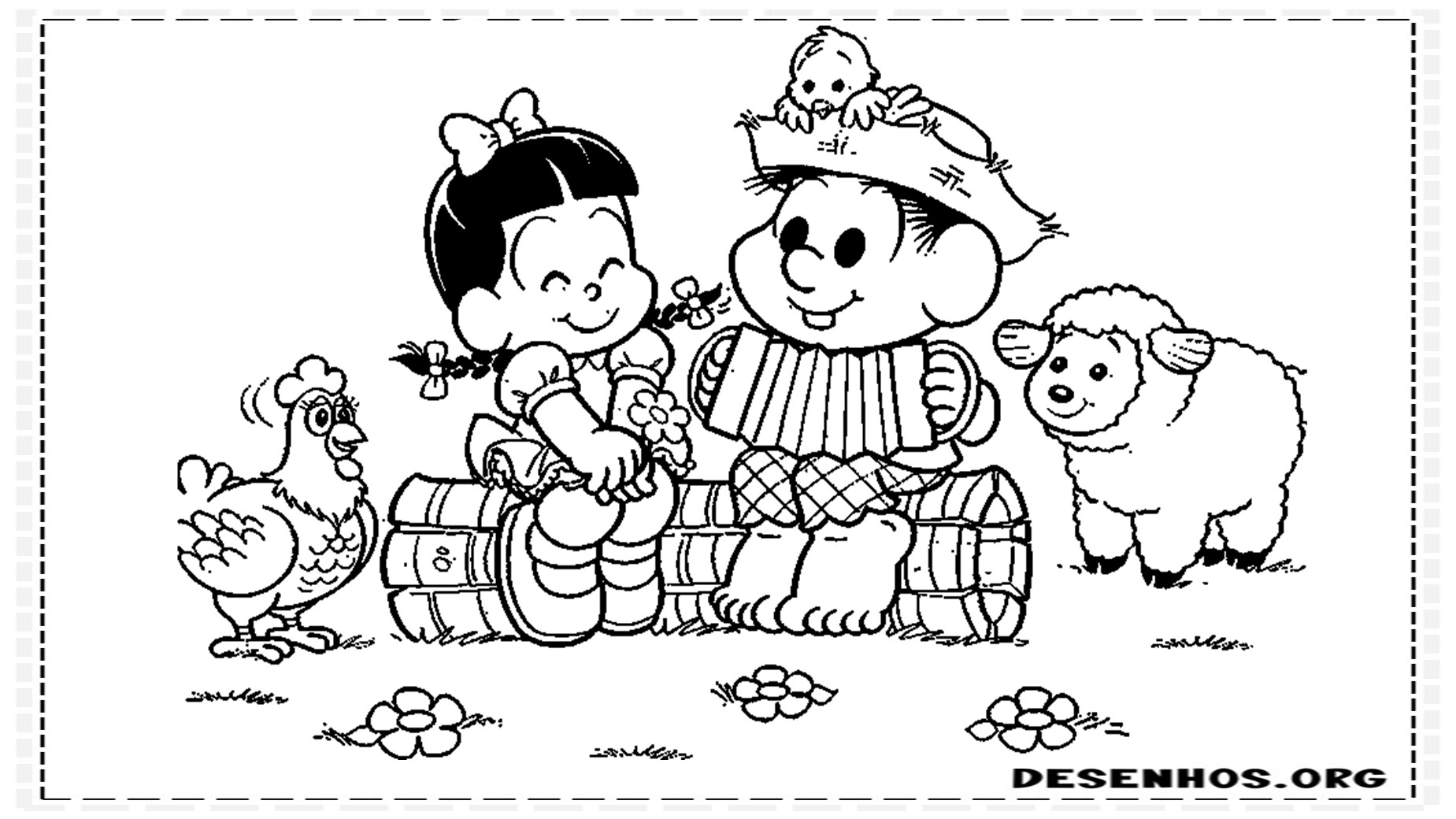 Mais de 50 Desenhos de festa Junina para colorir
