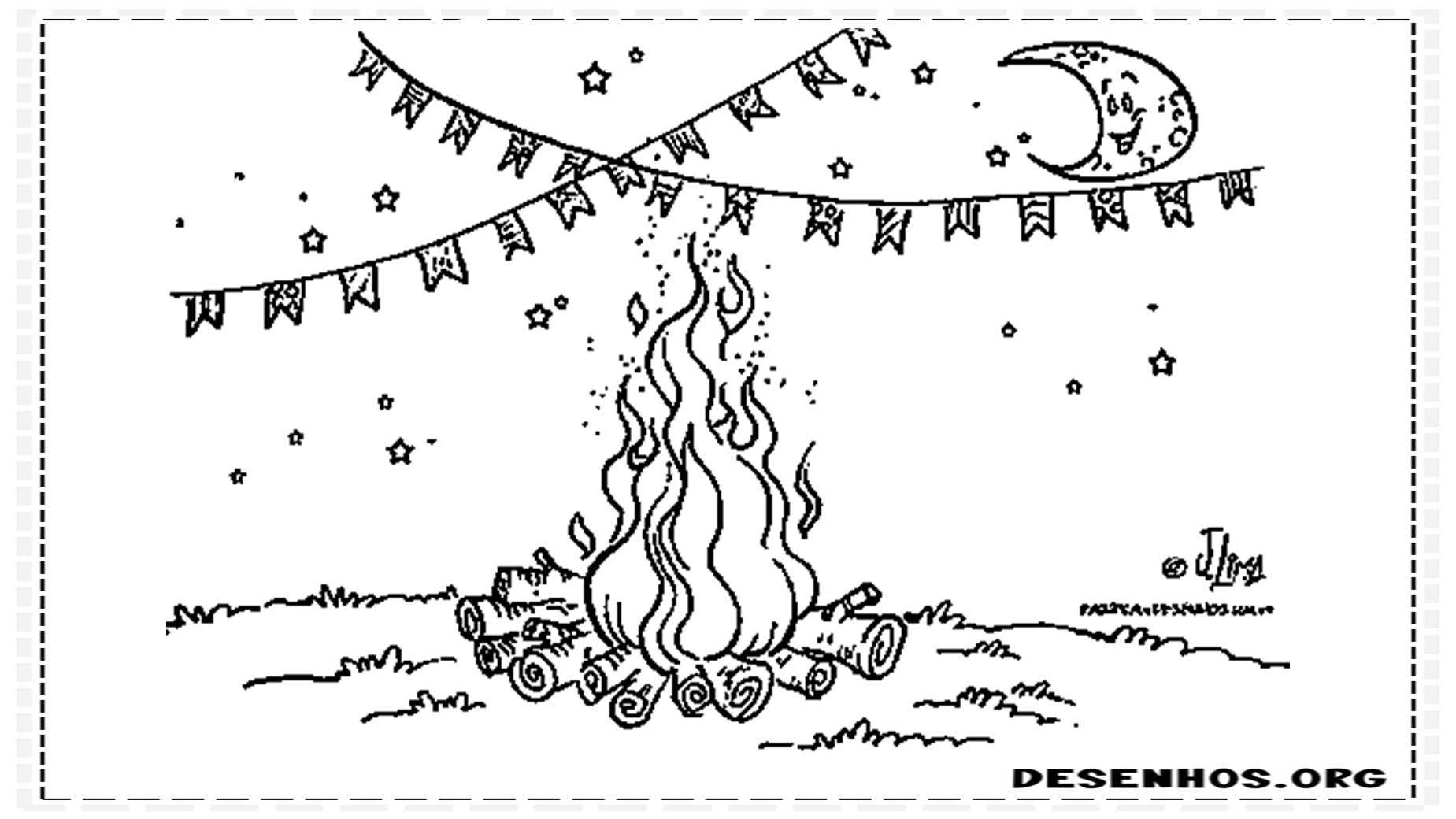Mais de 50 Desenhos de festa Junina para colorir