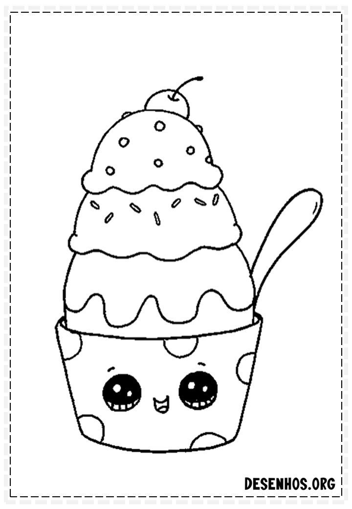 desenhos Kawaii 454 –  – Desenhos para Colorir