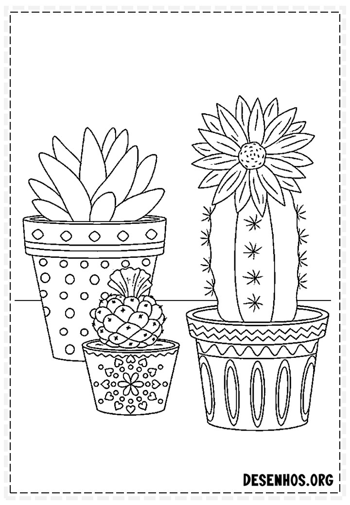 desenhos de cactos para colorir 103