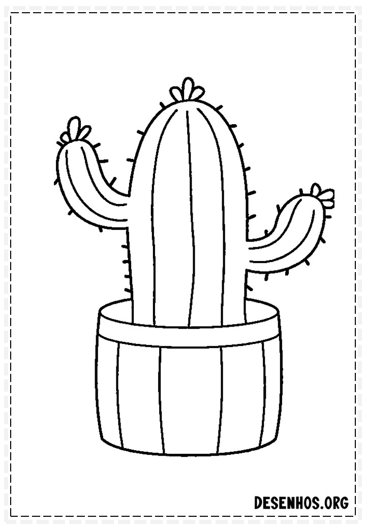 desenhos de cactos para colorir 105