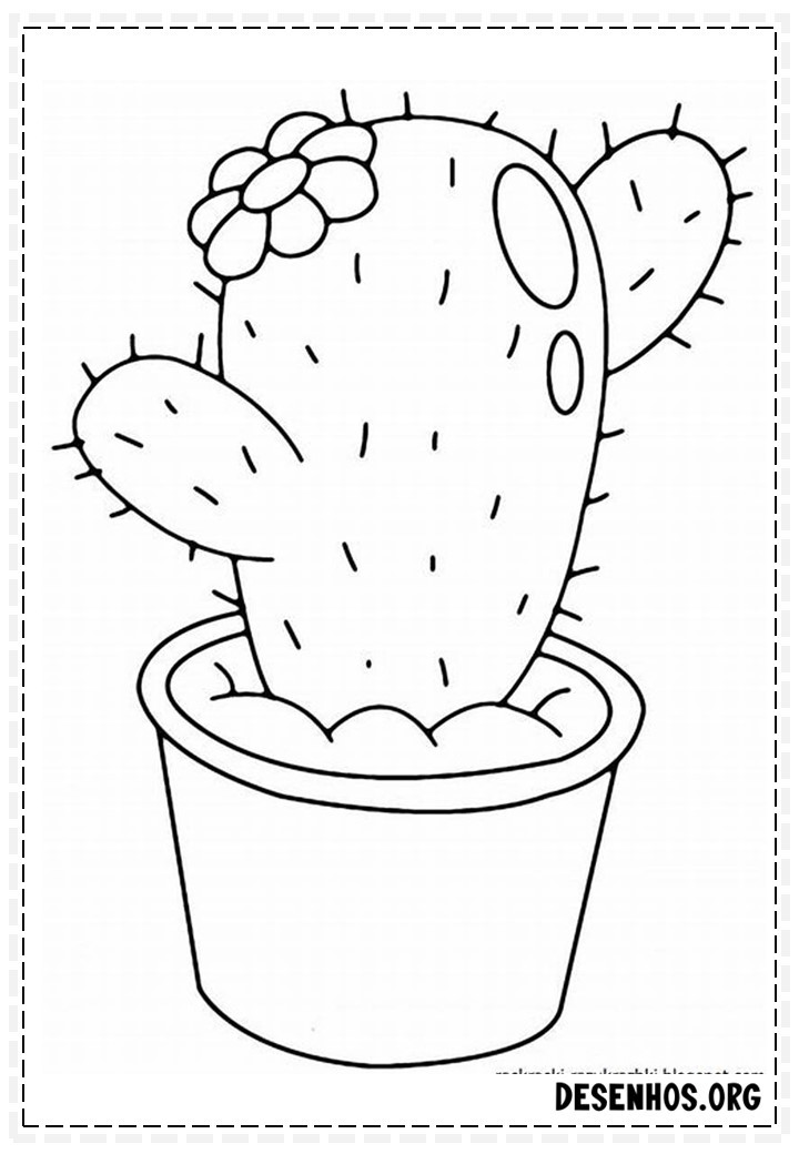 desenhos de cactos para colorir 106