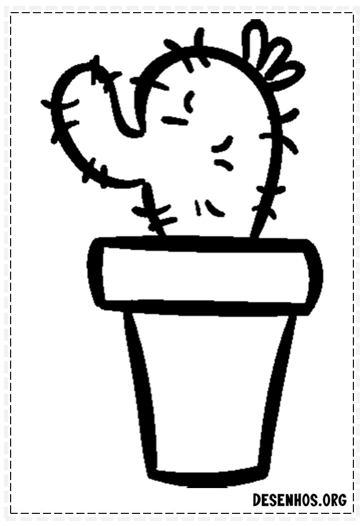 desenhos de cactos para colorir 109