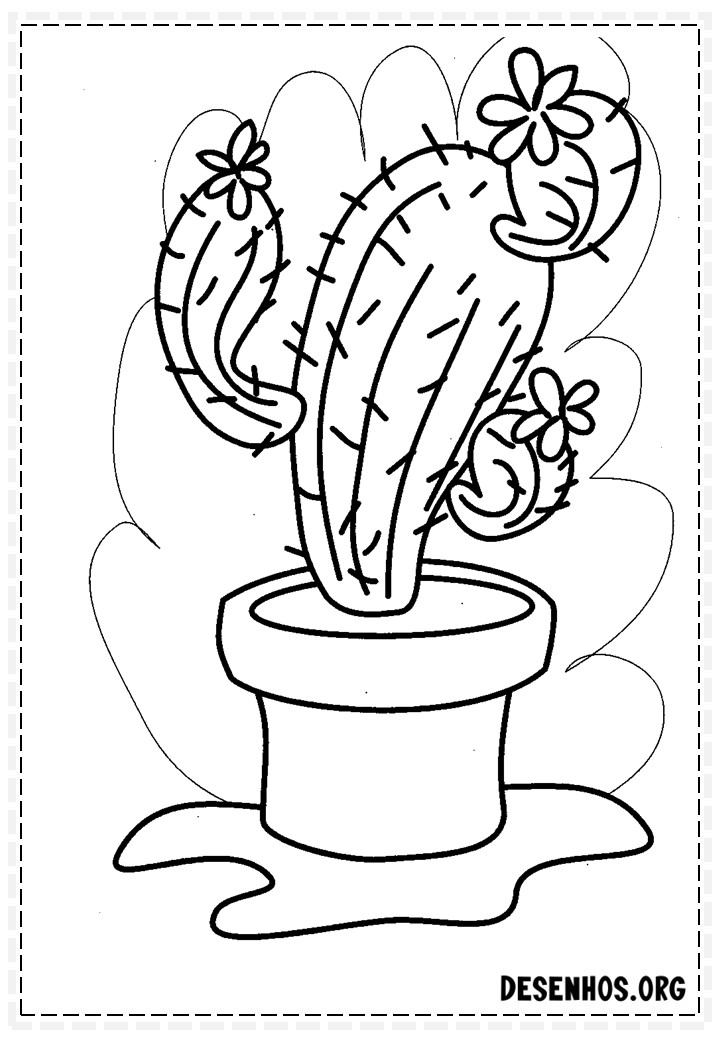 desenhos de cactos para colorir 111