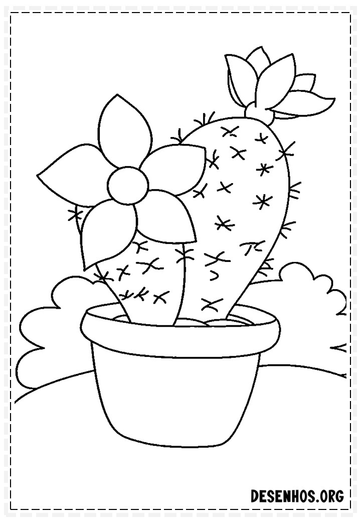 desenhos de cactos para colorir 112