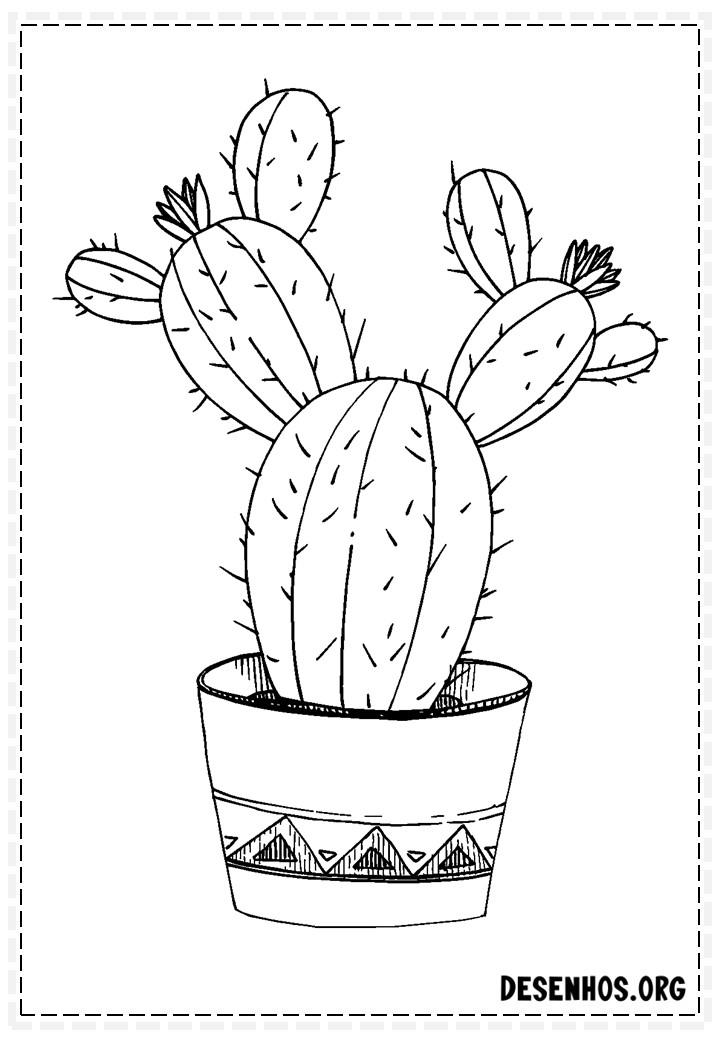 desenhos de cactos para colorir 115