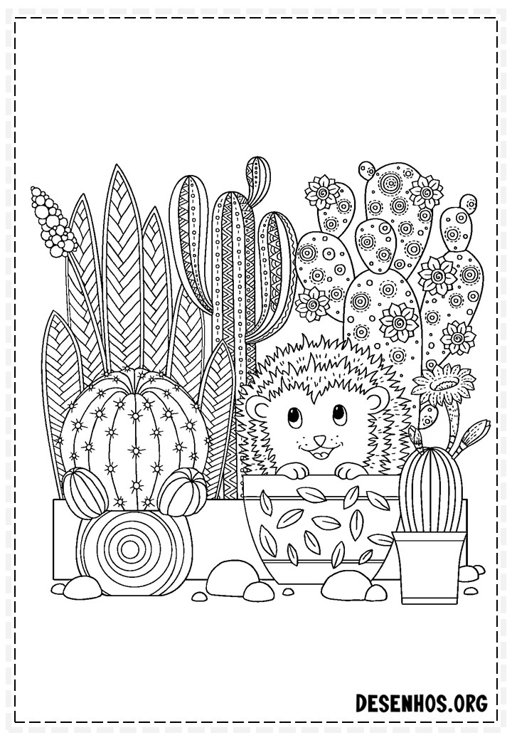 desenhos de cactos para colorir 120
