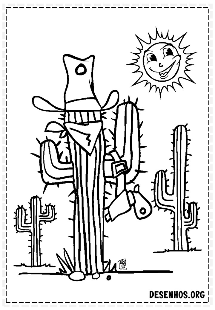 desenhos de cactos para colorir 123