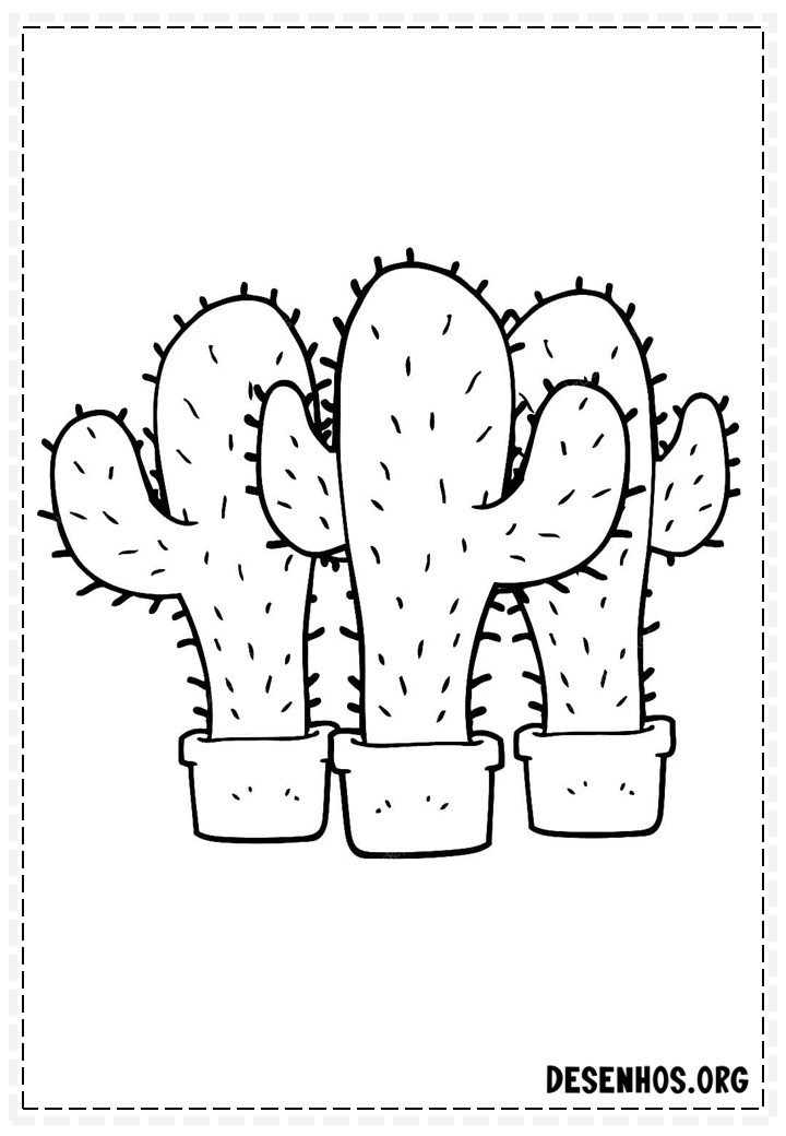 desenhos de cactos para colorir 126