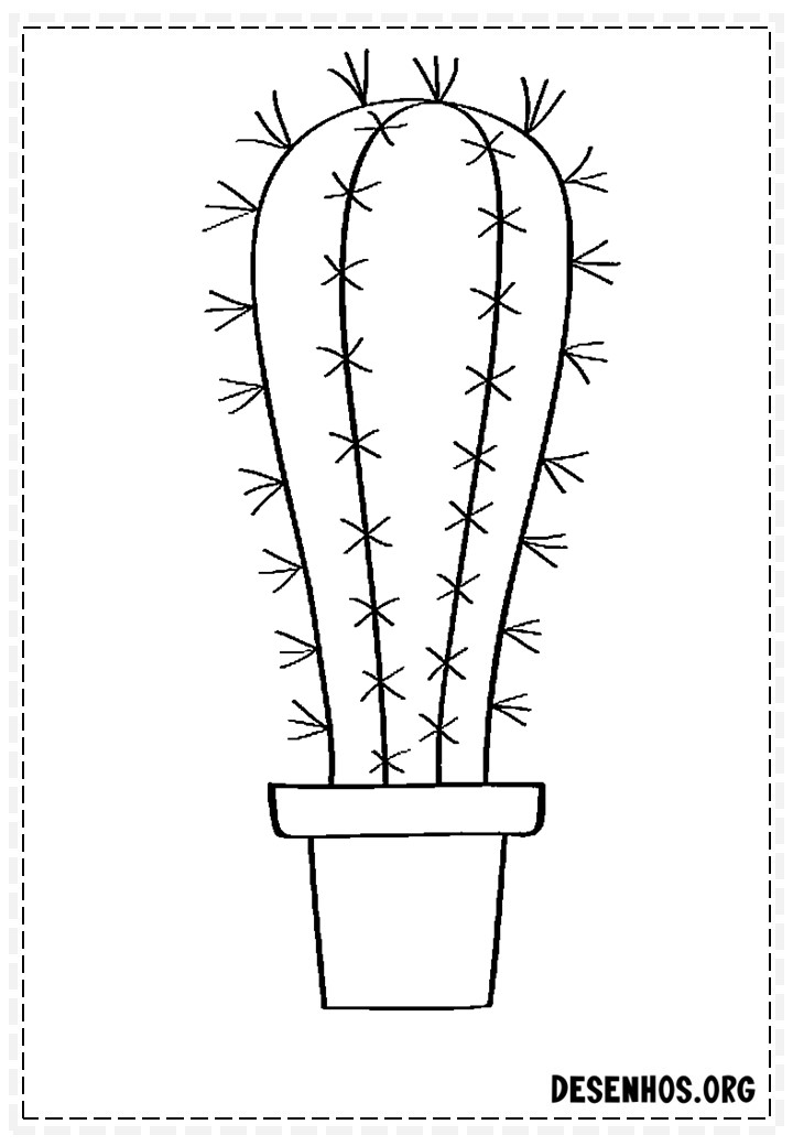 desenhos de cactos para colorir 127