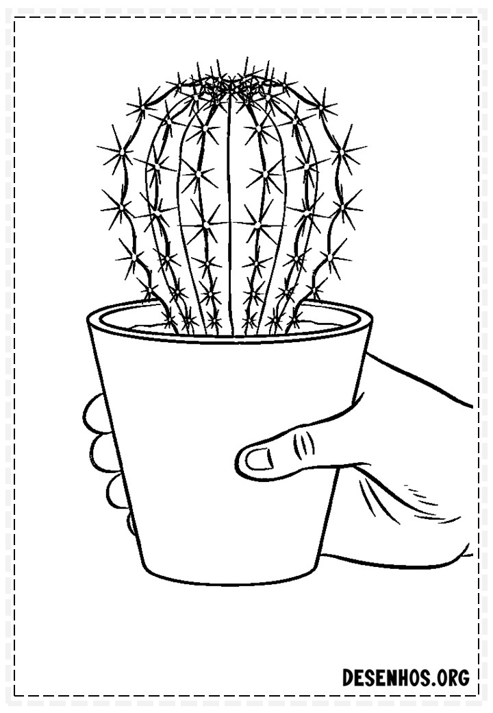 desenhos de cactos para colorir 128