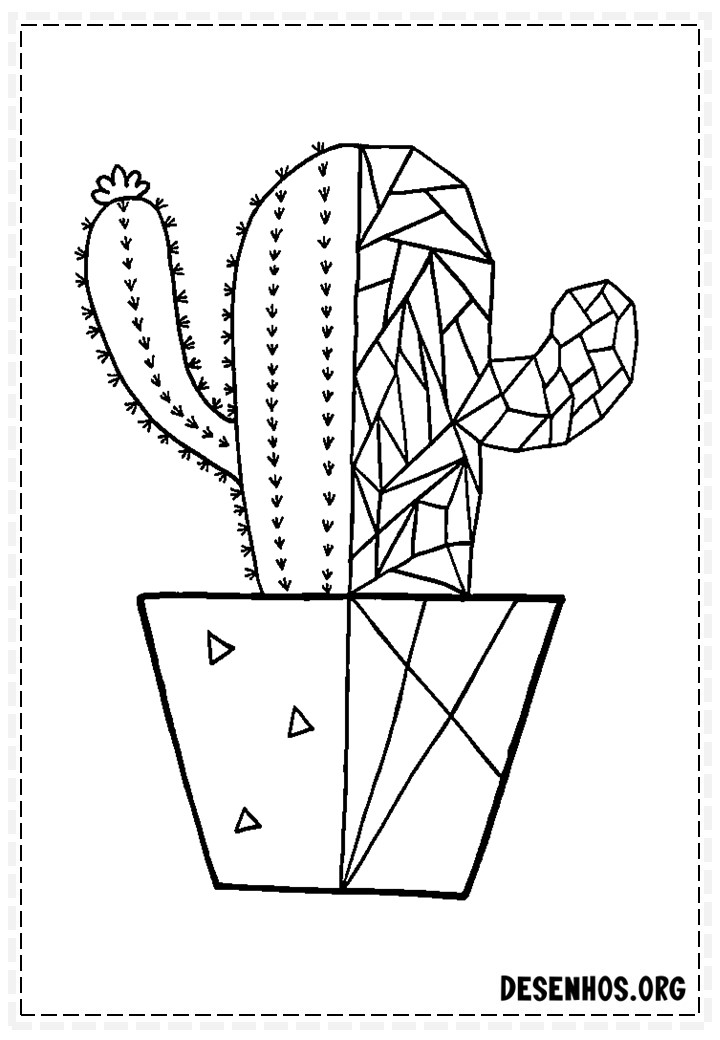 desenhos de cactos para colorir 131