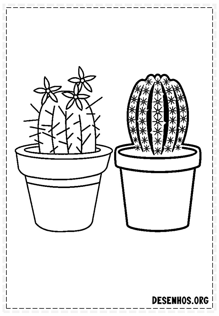 desenhos de cactos para colorir 133