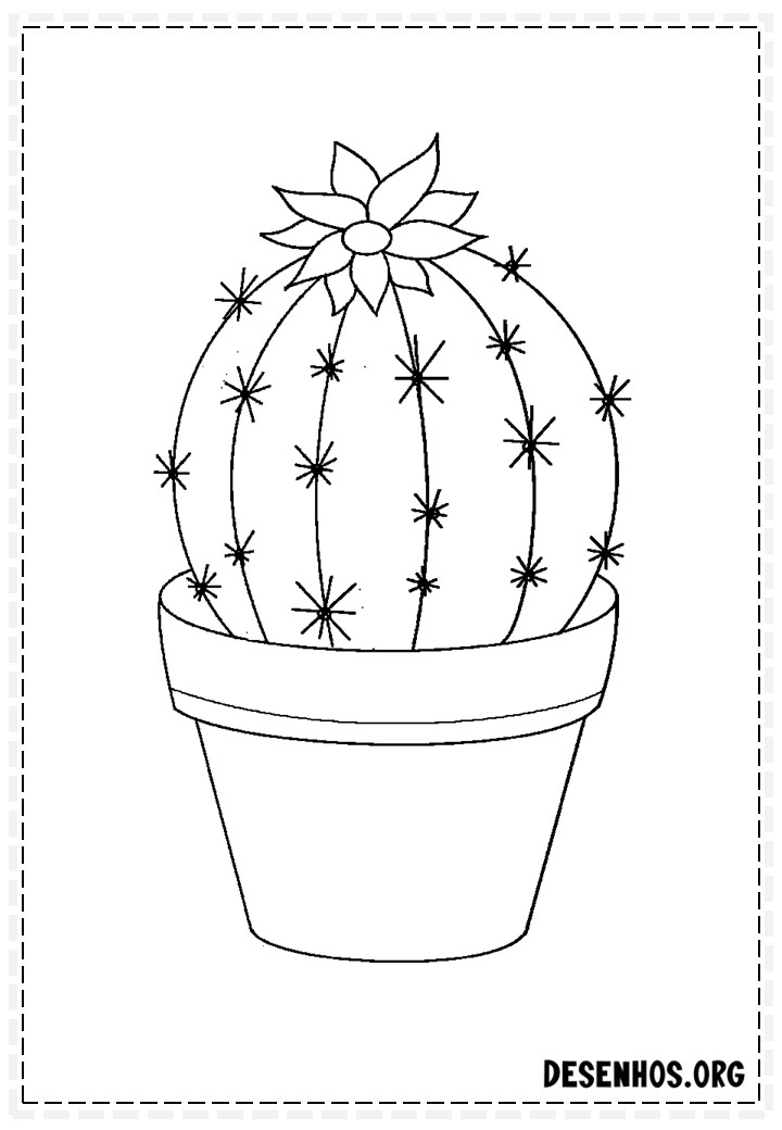desenhos de cactos para colorir 134