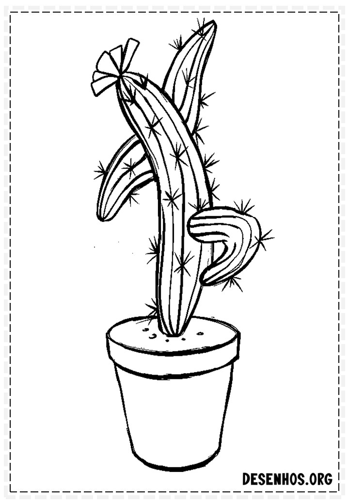 desenhos de cactos para colorir 139