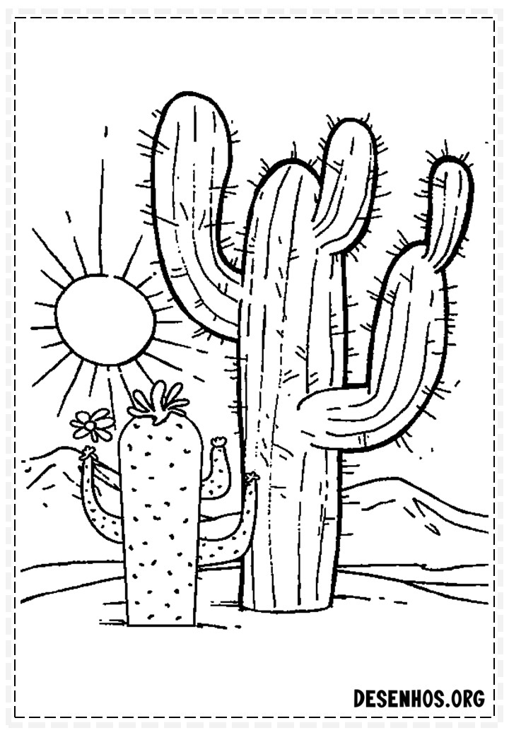 desenhos de cactos para colorir 18
