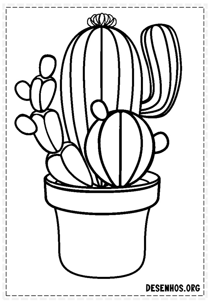 desenhos de cactos para colorir 22