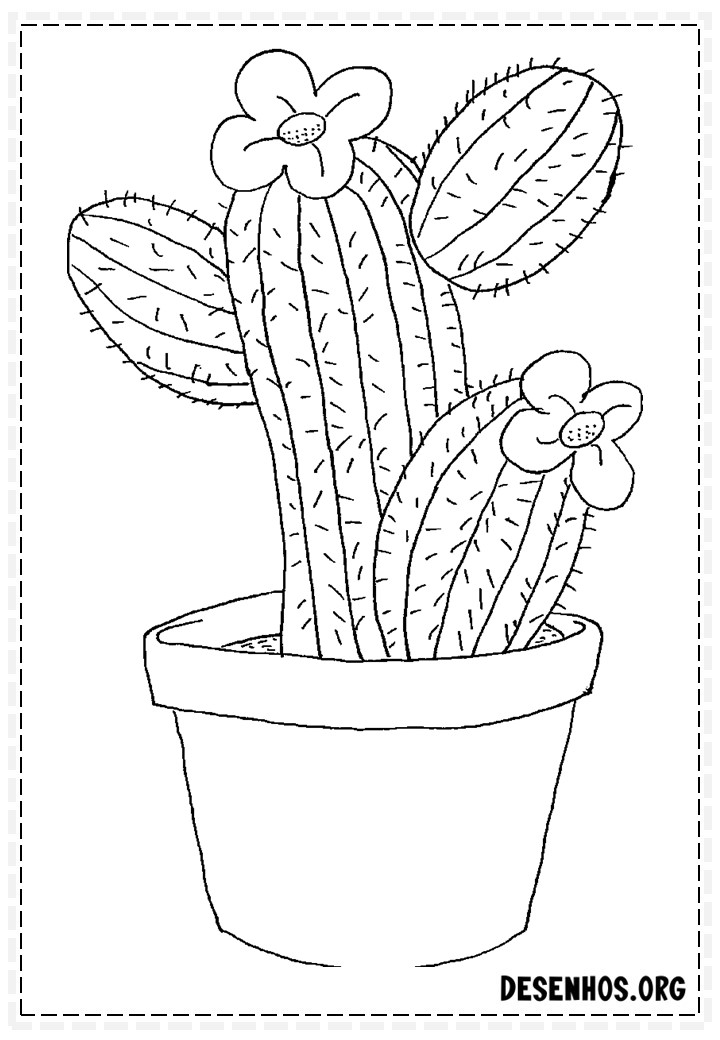 desenhos de cactos para colorir 39