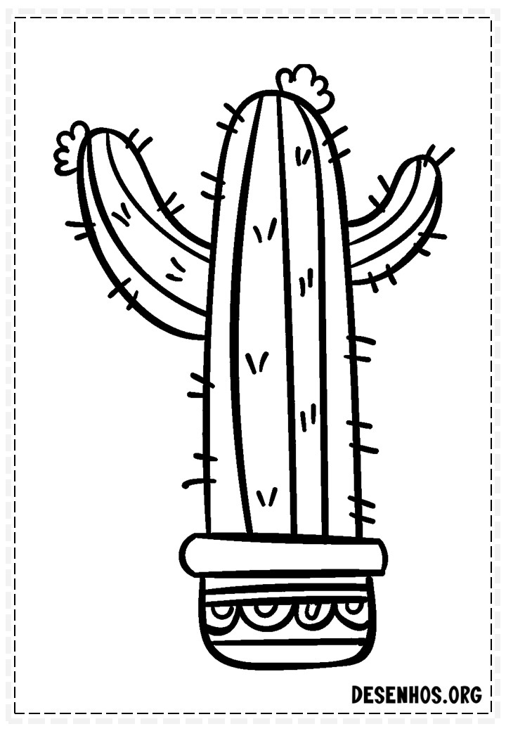 desenhos de cactos para colorir 70