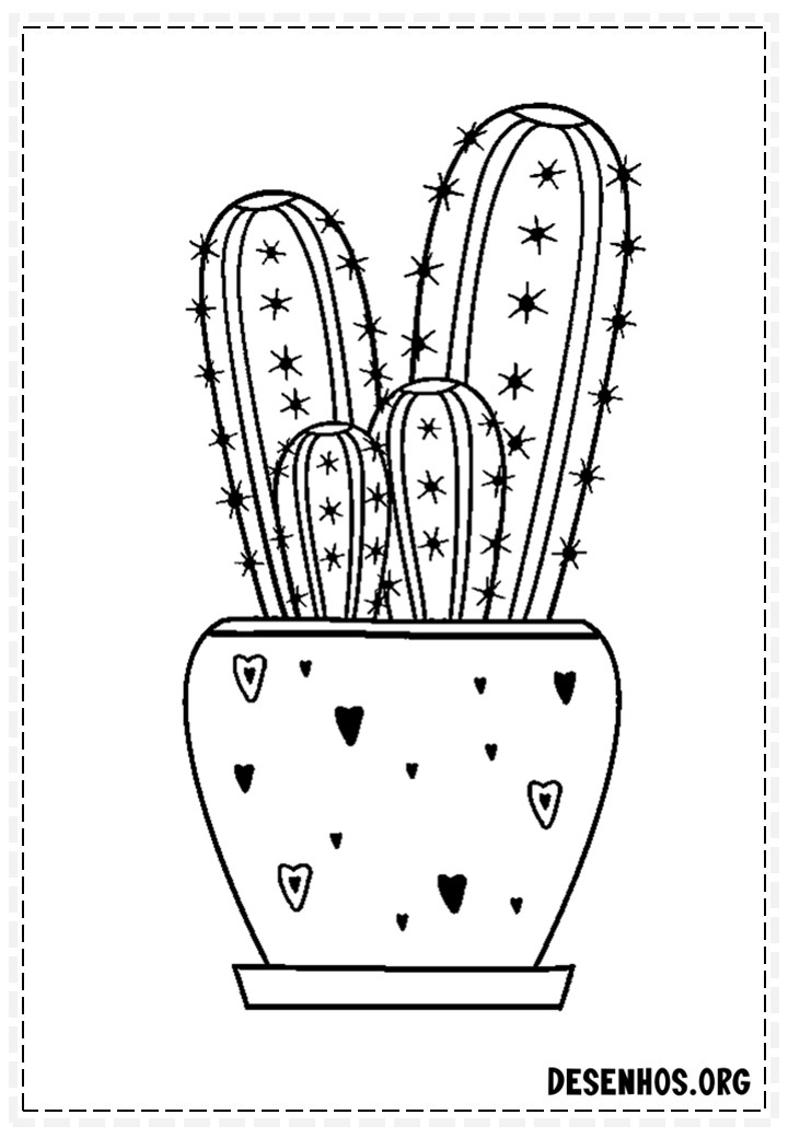 desenhos de cactos para colorir 73