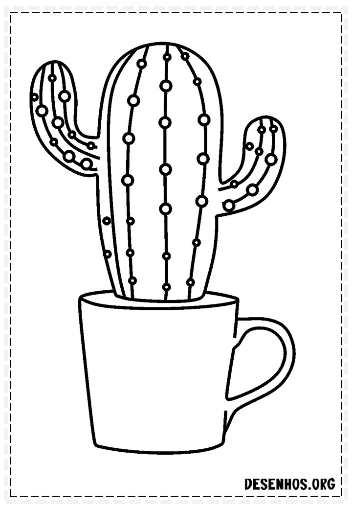 desenhos de cactos para colorir 75