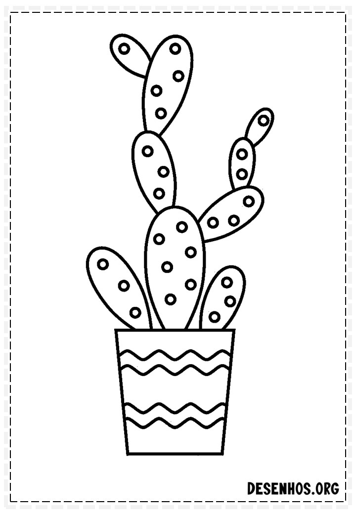 desenhos de cactos para colorir 77