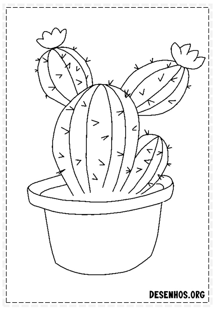 desenhos de cactos para colorir 79