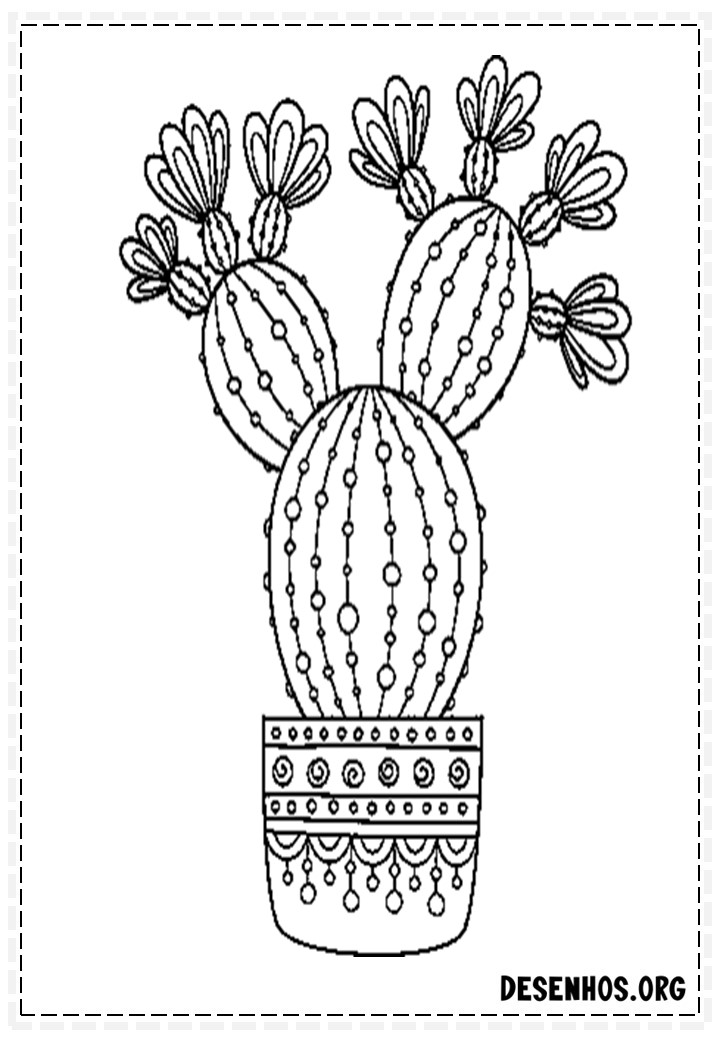 desenhos de cactos para colorir 84