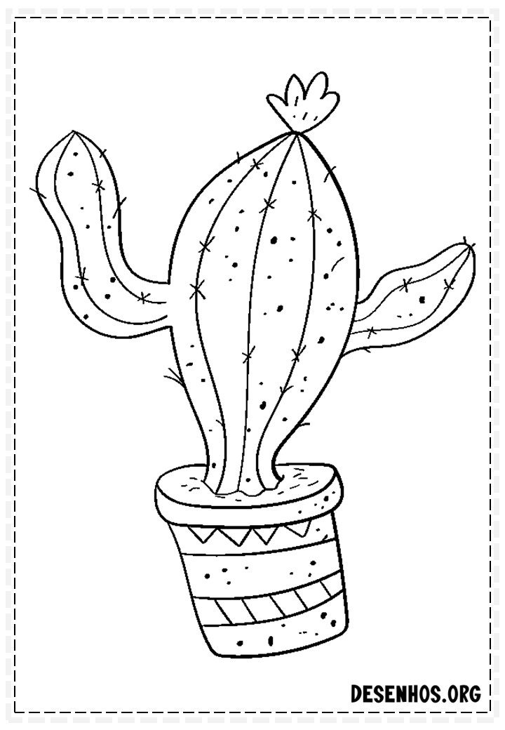 desenhos de cactos para colorir 86