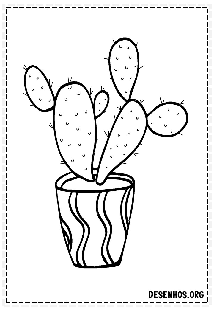 desenhos de cactos para colorir 87