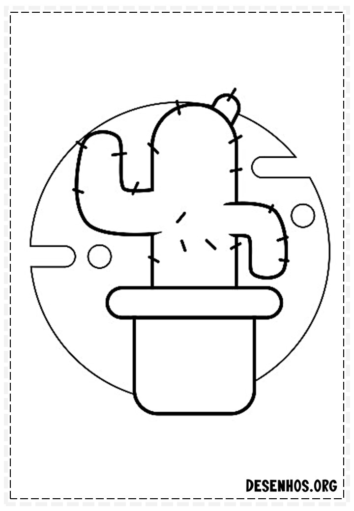 desenhos de cactos para colorir 89