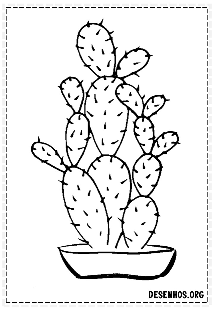desenhos de cactos para colorir 90