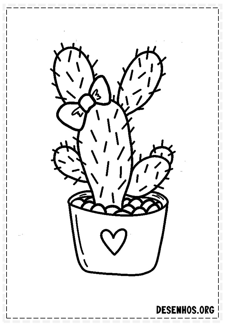 desenhos de cactos para colorir 91