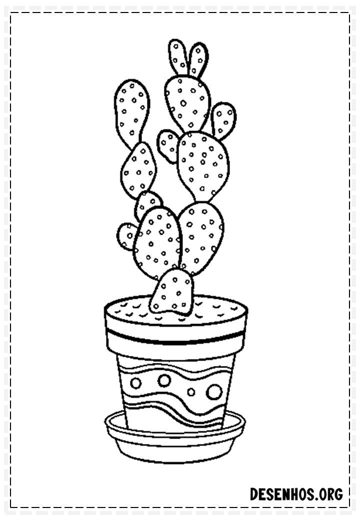 desenhos de cactos para colorir 93