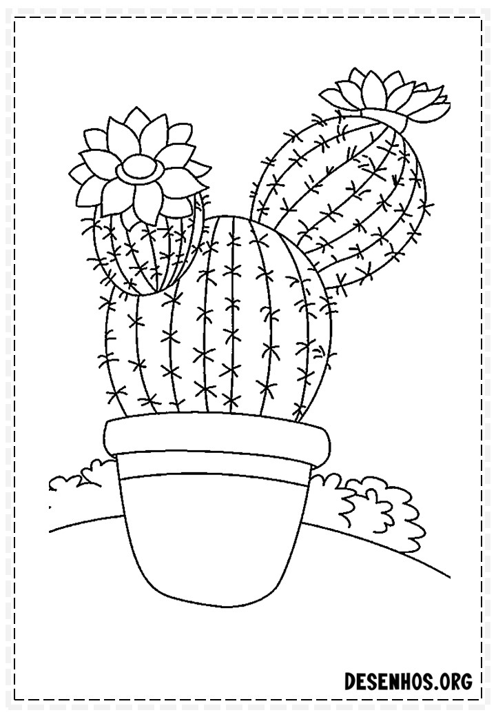 desenhos de cactos para colorir 95