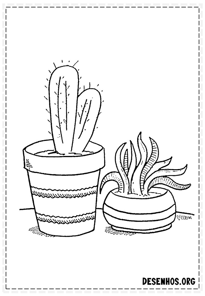desenhos de cactos para colorir 99